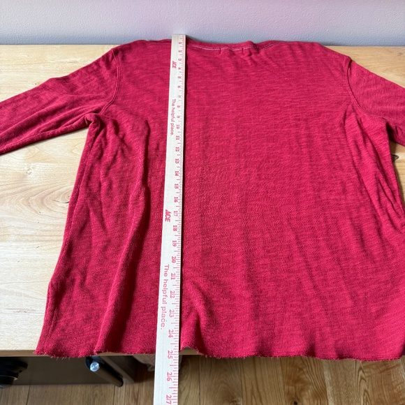 NORTH STAR BASE TEE SHIRT CREWNECK PREPPY CASUAL WEEKEND WEAR RAW EDGES RED 1-S - Picture 8 of 12